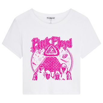 Juniors' Pink Floyd Graphic Crop Tee