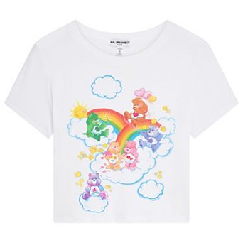 Juniors' Care Bear Rainbows Crop Tee