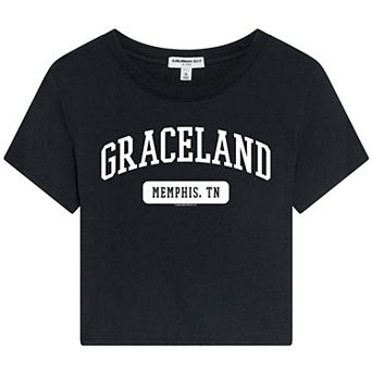 Juniors' Graceland Memphis Graphic Crop Tee