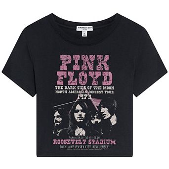Juniors' Pink Floyd Graphic Crop Tee