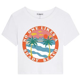 Juniors' Suburban Riot No One Likes A Shady Beach Cropped Graphic Tee