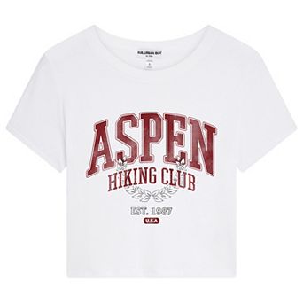 Juniors' Suburban Riot Aspen Hiking Club Cropped Graphic Tee