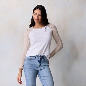 Women's LC Lauren Conrad Long Sleeve Raglan Tee