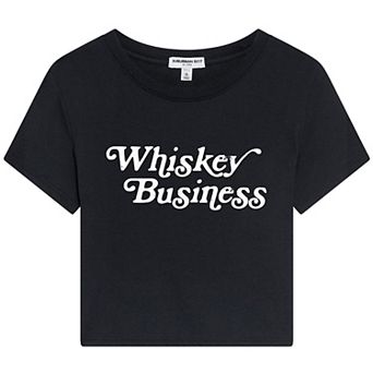 Juniors' Suburban Riot Whiskey Business Cropped Graphic Tee