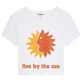 Juniors' Suburban Riot Live By The Sun Cropped Graphic Tee