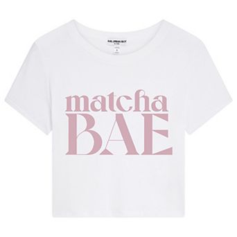 Juniors' Suburban Riot Matcha Bae Cropped Graphic Tee