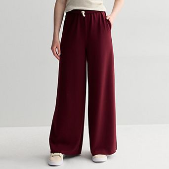 Juniors' SO® Bouncy Fleece Wide Leg Pants
