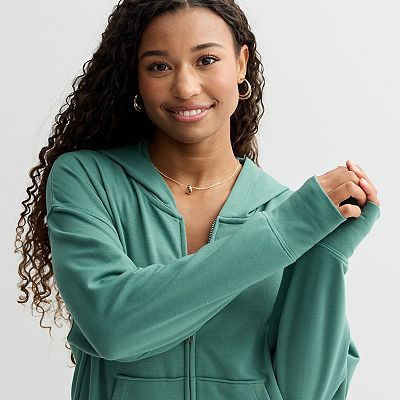 Juniors' SO® Bouncy Fleece Zip Hoodie