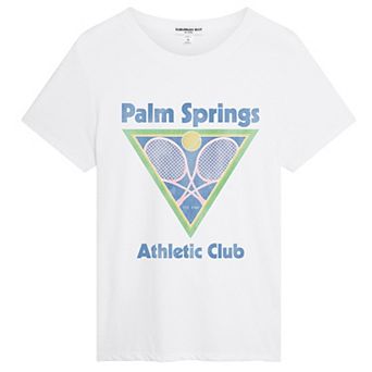 Juniors' Suburban Riot Palm Springs Athletic Club Loose Fit Graphic Tee