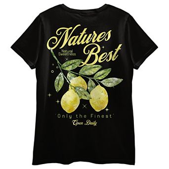 Juniors' "Nature's Best" Lemon Bunch Graphic Tee