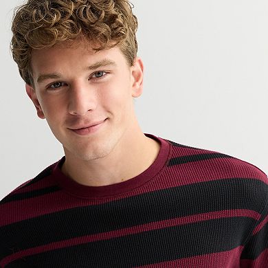 Men's Retrofit Striped Thermal Top