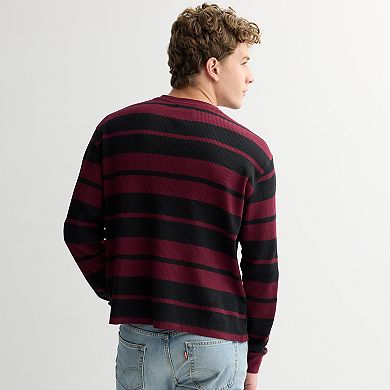 Men's Retrofit Striped Thermal Top