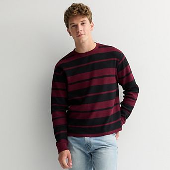 Men's Retrofit Long Sleeve Stripe Thermal Tee