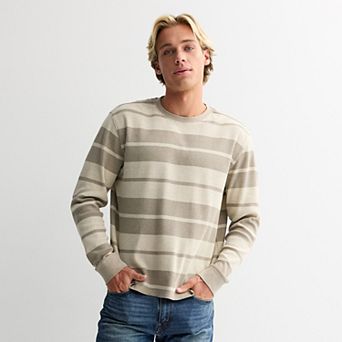 Men's Retrofit Long Sleeve Stripe Thermal Tee