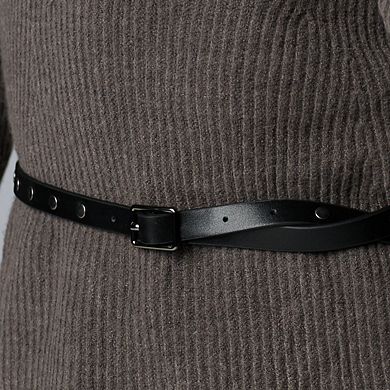 Women's Simply Vera Vera Wang Belted Crewneck Sweater Dress