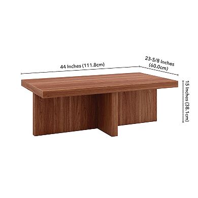 Finley & Sloane Elna 44" Wide Rectangular Coffee Table