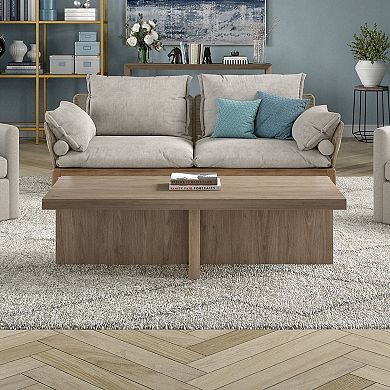 Finley & Sloane Elna 54" Wide Rectangular Coffee Table