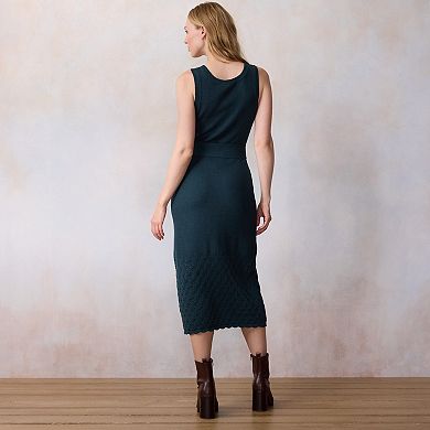Women's LC Lauren Conrad Sleeveless Belted Maxi Sweater Dress