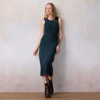 Women's LC Lauren Conrad Sleeveless Belted Maxi Sweater Dress