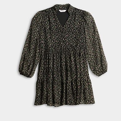 Women's LC Lauren Conrad Babydoll Tiered Shirtdress