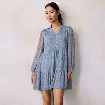 Women's LC Lauren Conrad Babydoll Tiered Shirtdress