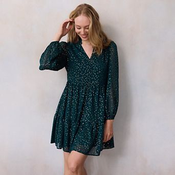 Women's LC Lauren Conrad Babydoll Tiered Shirtdress