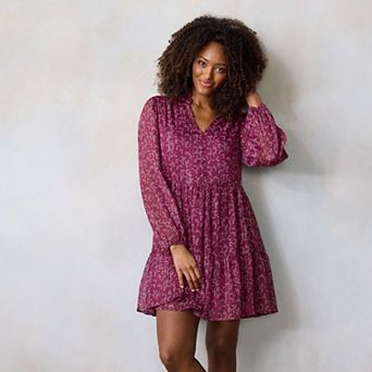 Women's LC Lauren Conrad Babydoll Tiered Shirtdress