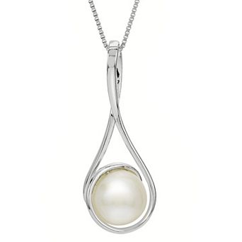 PearLustre by Imperial Sterling Silver Cultured Pearl Wrapped Pendant