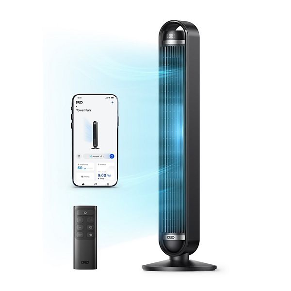 DREO 42-in. Smart Tower Fan with Remote and Oscillation
