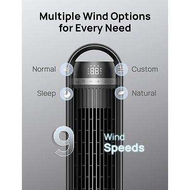 DREO 42-in. Smart Tower Fan with Remote and Oscillation