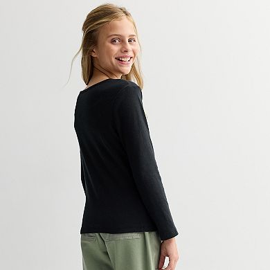 Girls 6-20 SO® Long Sleeve Tee in Regular & Plus Size