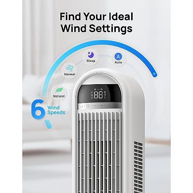 DREO 42-in. Smart Tower Fan 6-Speeds with Remote Control