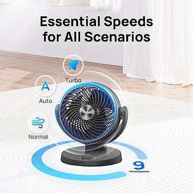 DREO 120° Tilt Low Noise 3-Speed Air Circulator 7'' Desk Fan