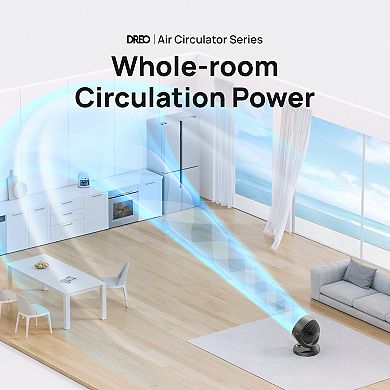 DREO 120° Tilt Low Noise 3-Speed Air Circulator 7'' Desk Fan