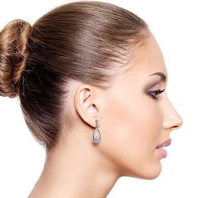 PearLustre by Imperial Sterling Silver Cultured Pearl Door Knocker Drop Earrings