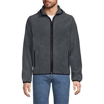 Men's Lands' End Fleece Hooded Full Zip Jacket
