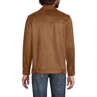 Men's Lands' End Faux Suede Trucker Jacket