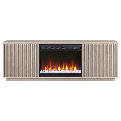 Finley & Sloane Hanson Rectangular TV Stand with 26" Crystal Fireplace