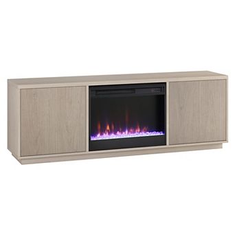 Finley & Sloane Hanson Rectangular TV Stand with 26" Crystal Fireplace