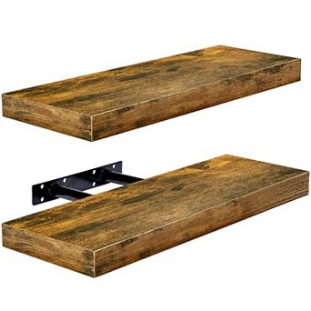 2 Pack (16"x9") Sorbus Long Floating Wall Shelves for Decor, Kitchen, Living Room