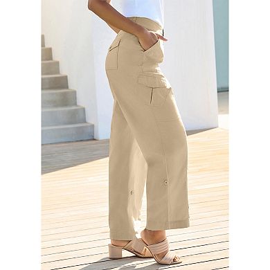Roaman's Women's Plus Size Plus Size Convertible Cargo Pants