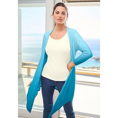 Roaman's Women's Plus Size Ultra Drape Cardigan