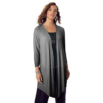 Roaman's Women's Plus Size Ultra Drape Cardigan