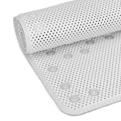 36 in. x 17 in. Non Skid Double Foam Bath Mat With 58 Suction Cups