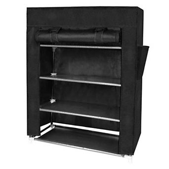 4 tier Shoe Rack with Side Pocket Holds 24 Shoes