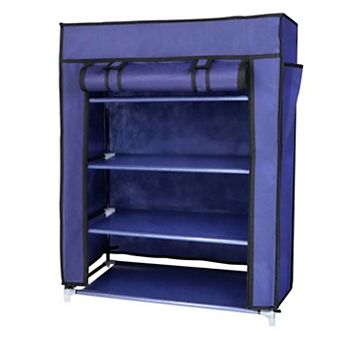 4 tier Shoe Rack with Side Pocket Holds 24 Shoes