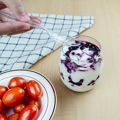 Clear Disposable Cutlery set - 360 Pieces: 180 Forks, 120 Spoons, 60 Knives