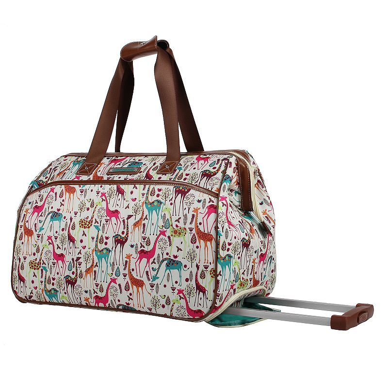 Lily Bloom Wheeled Duffel Bag, Giraffe Park