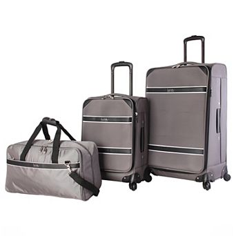 Nicole Miller Samantha 3 pc Softside Spinner Luggage Set