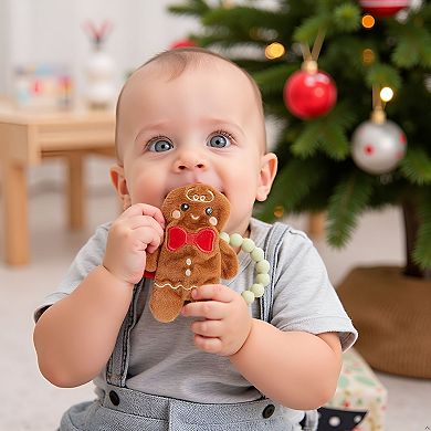 Pearhead Gingerbread Man Crinkle Teether & Rattle